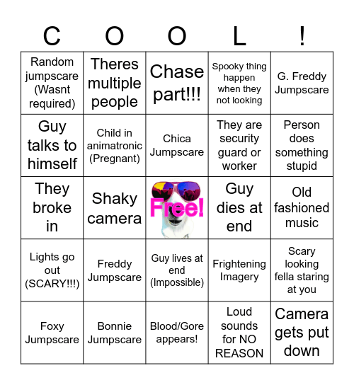 FNAF VHS BINGO!!! Bingo Card