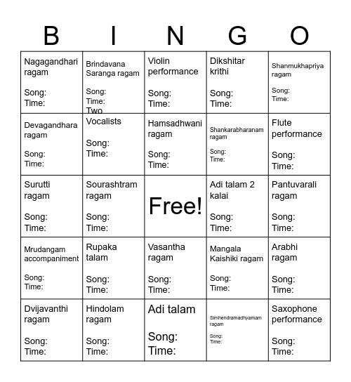 DSS - Afternoon 1 Bingo Card