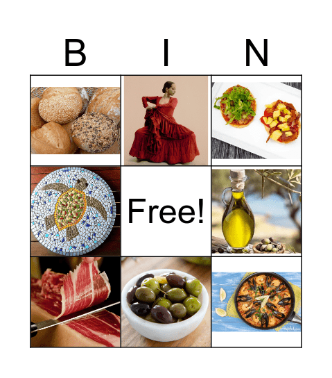 Spain Bingo Card
