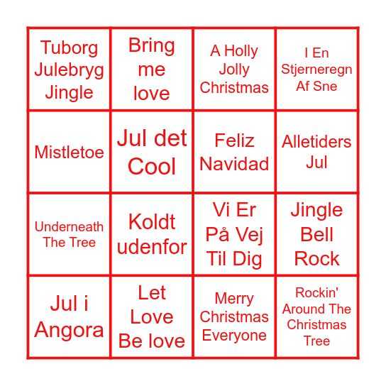 JULEBINGO VURDST 2024 Bingo Card