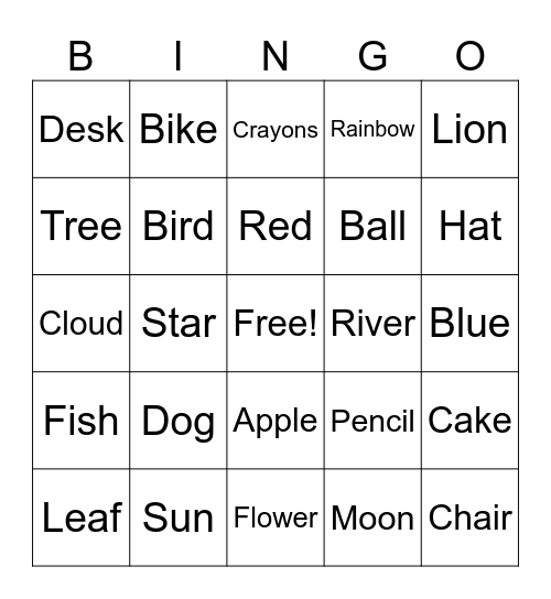 Children's Day Bingo Card