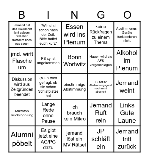 MV Bingo Card