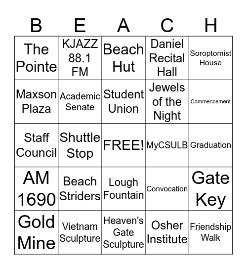 STAFF DAY BINGO Card