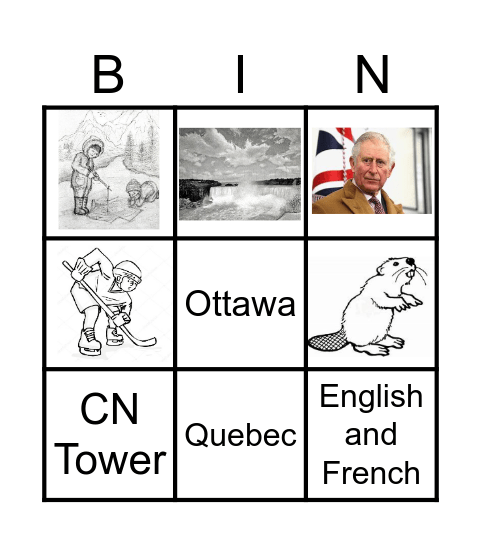 Canada Bingo Card