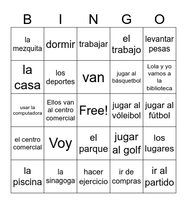 1B AVSR Bingo Card