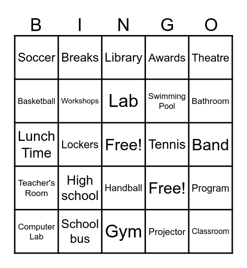 Xd Bingo Card