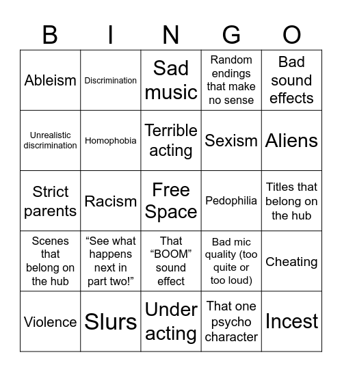 Tomorrow’s Teachings Bingo Card