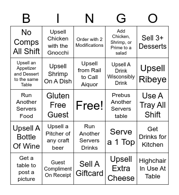 Server BINGO Card