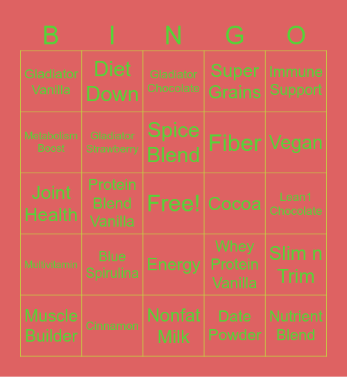 Powder and Enhancer Bingo! Bingo Card