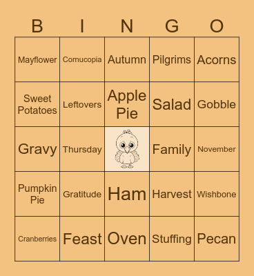 THANKSGIVING 2024 Bingo Card