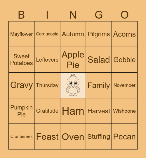 THANKSGIVING 2024 Bingo Card