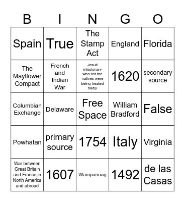 Study Bingo Card