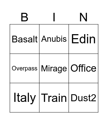 Mapy4 Bingo Card