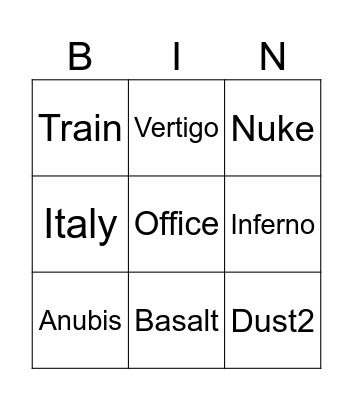 Mapy5 Bingo Card