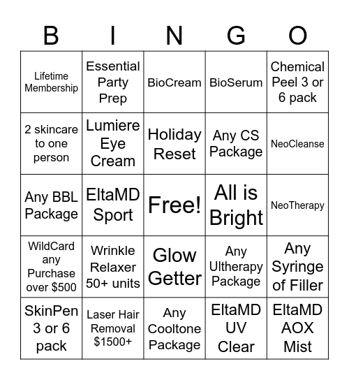 Plano Powerhaus Bingo Card