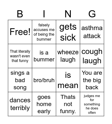 big tony bingo Card