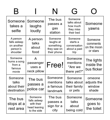 Prague trip bingo Card
