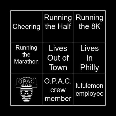 O.P.A.C. EXPO BINGO Card