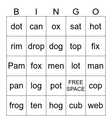 Curious George at School Bingo Card