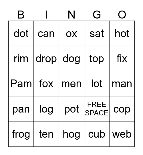 Curious George at School Bingo Card