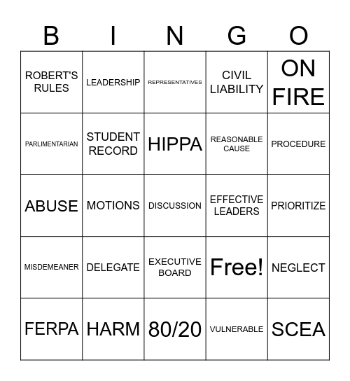 BINGO CARD-November 20th Bingo Card