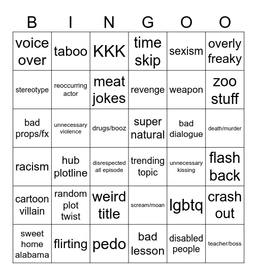 tomorrow teachings bingo Card