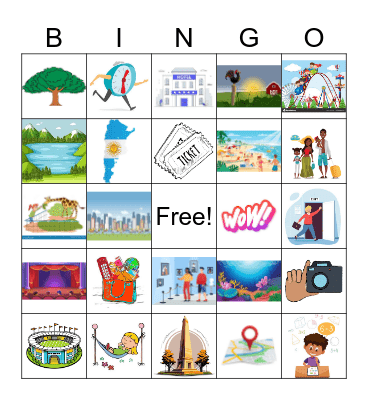 SP2 - Unidad 7 - De vacaciones Bingo Card