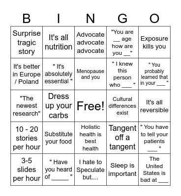 Bingo Card Bingo Card