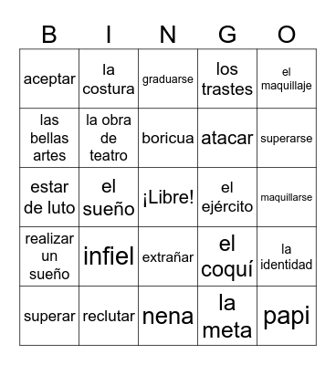 Level 4- Casi una mujer Bingo Card