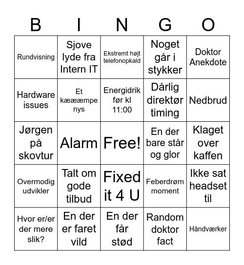 DKTV Bingo Card