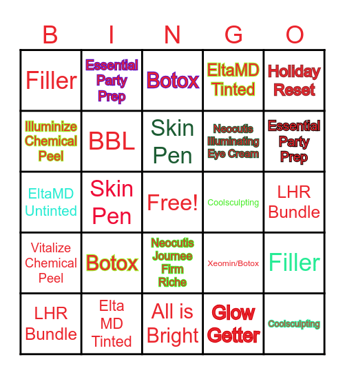 Holiday Bingo Card