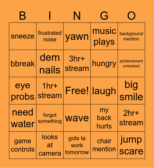 @Jaclynfluff Bingo! Bingo Card