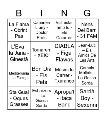 La Marató 2024 Bingo Card