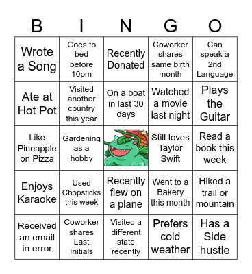 Office Bingo Card