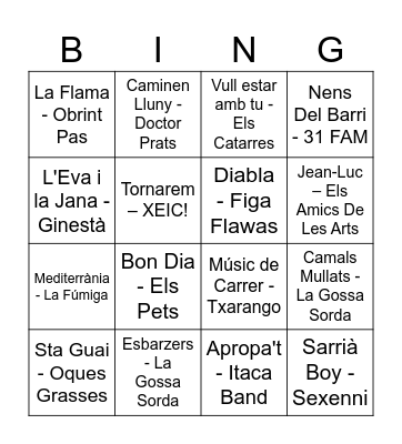 La Marató 2024 Bingo Card