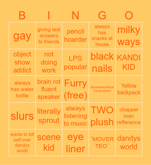 Bear Bingo Card