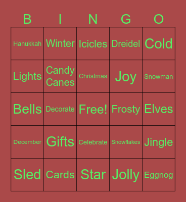 PIP PIP Hooray - Happy Holidays Bingo Card