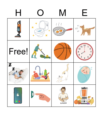 Family Noises Bingo Card