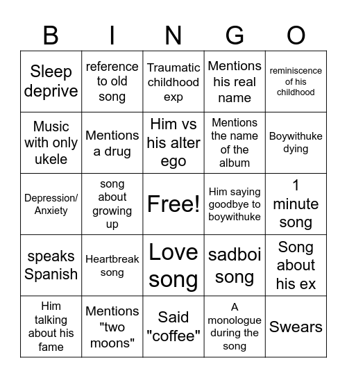 Boywithuke Burnout Bingo Card