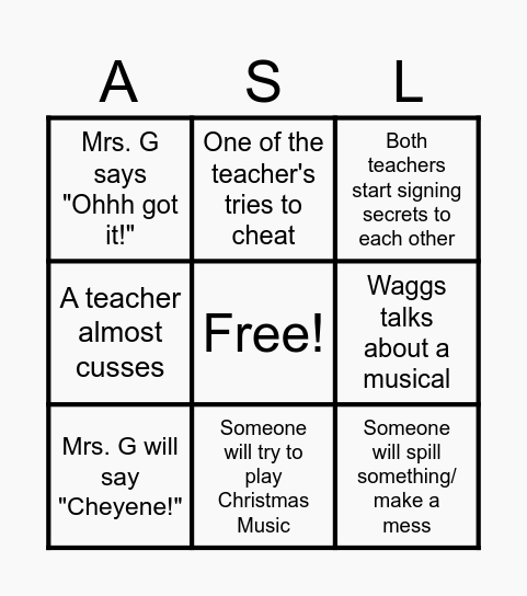 Friendsgiving BINGO Card