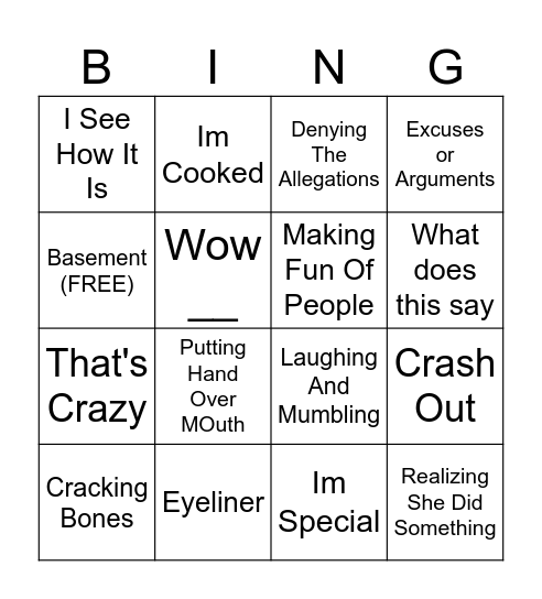 Dylan Bingo Card