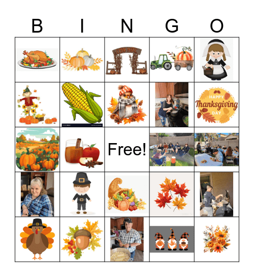 Thanksgiving Bingo Card