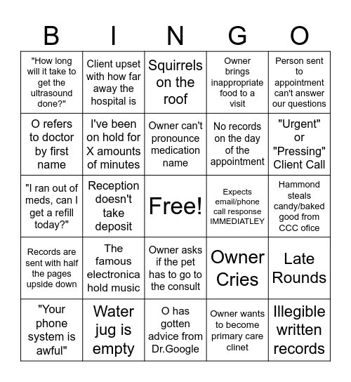 CCC Bingo Card