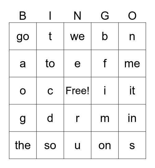 Foundations Bingo! Bingo Card