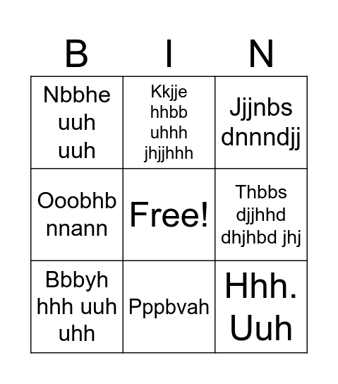 Netwo Bingo Card