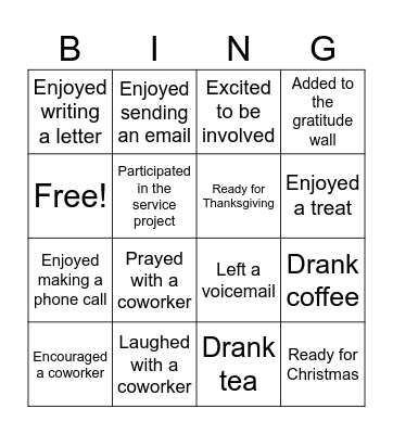 MOTB Day of Thanks BINGO Card