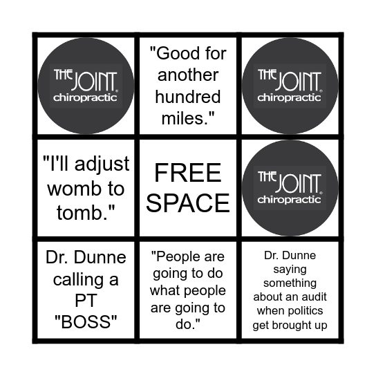 The Joint Bingo Card