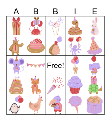 Abbie's Birthday Bingo! Bingo Card