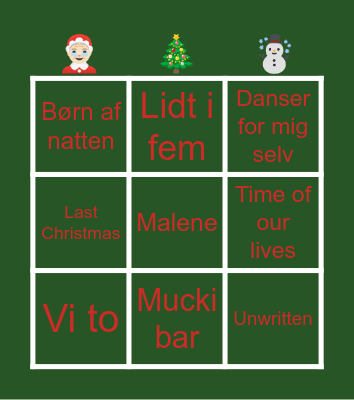 Musik bingo Card