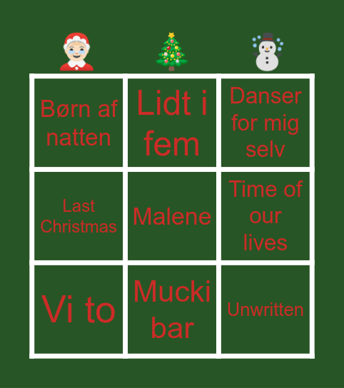 Musik bingo Card